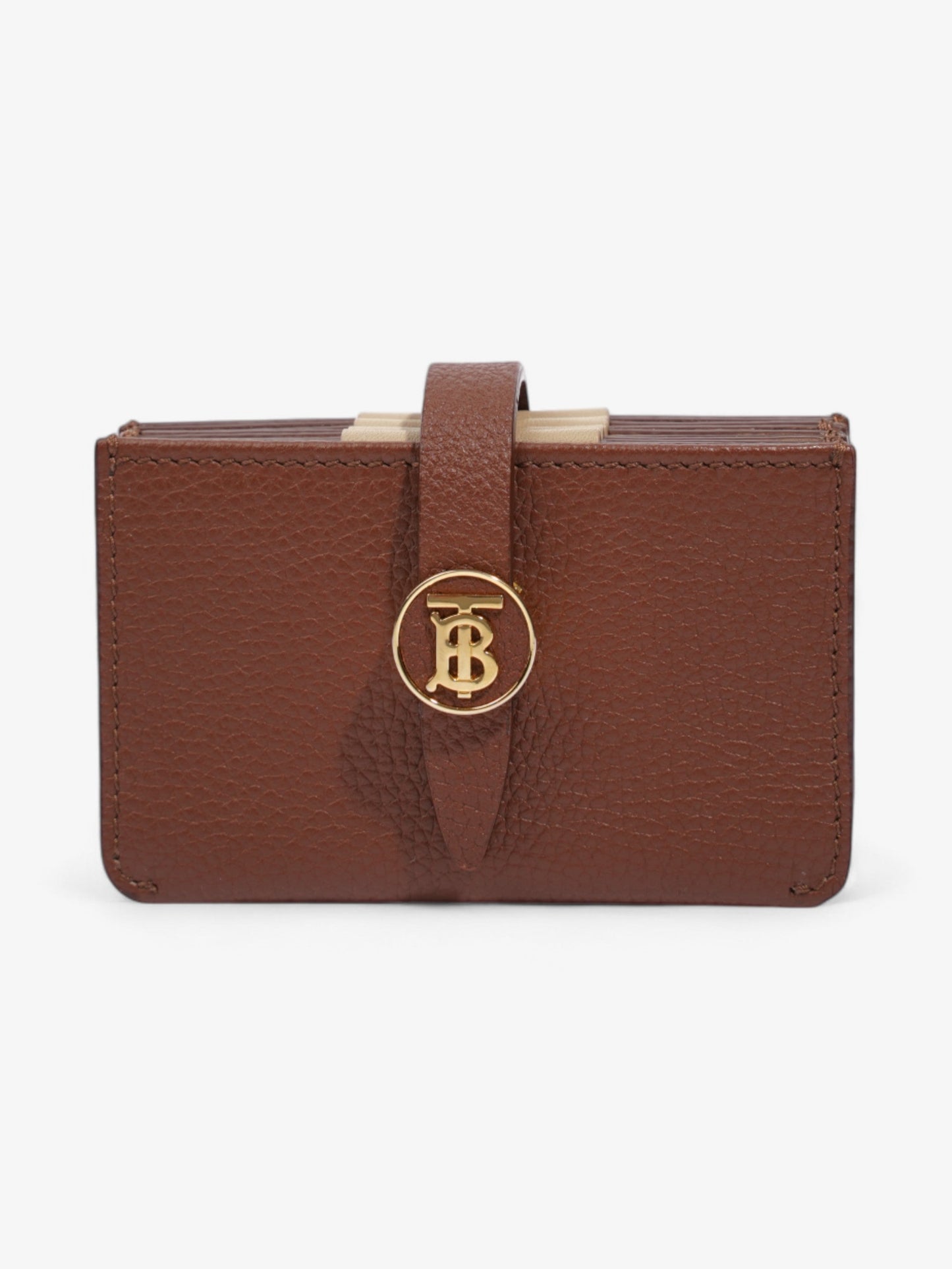 Burberry TB Fold Wallet Brown Leather