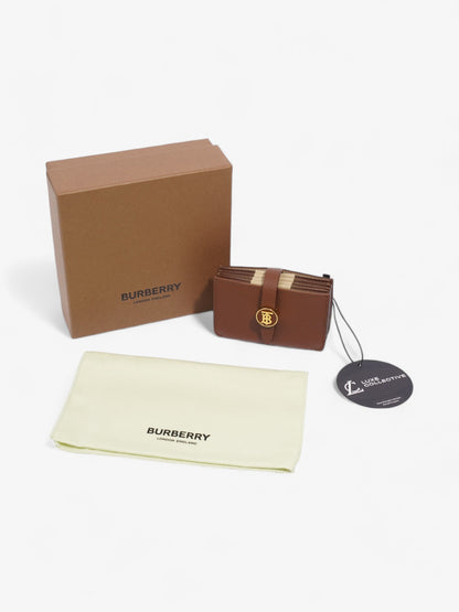 Burberry TB Fold Wallet Brown Leather
