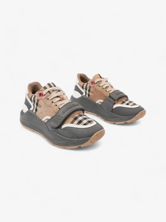 Burberry Ramsay Sneakers Grey / Burberry Check Leather EU 38 UK 5
