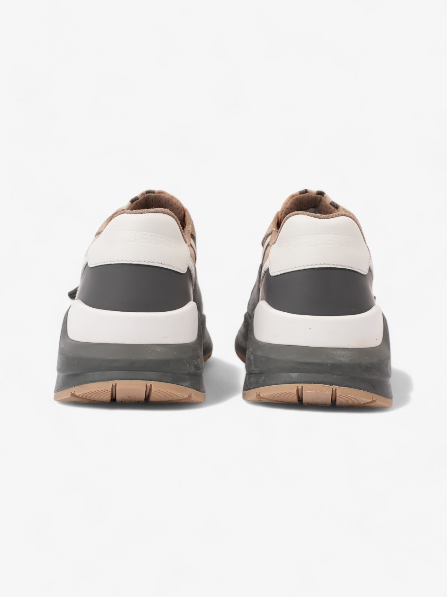 Burberry Ramsay Sneakers Grey / Burberry Check Leather EU 38 UK 5