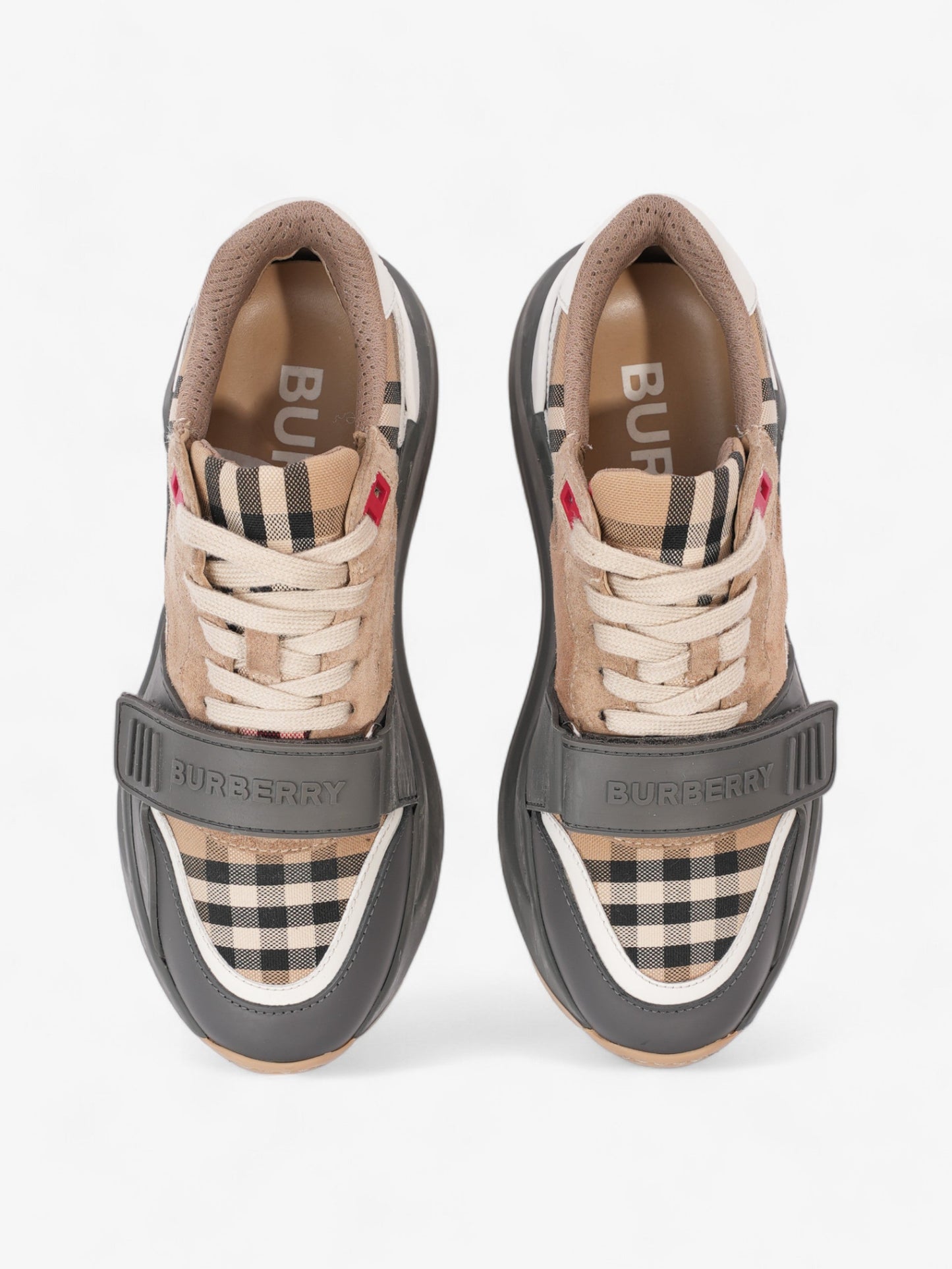 Burberry Ramsay Sneakers Grey / Burberry Check Leather EU 38 UK 5