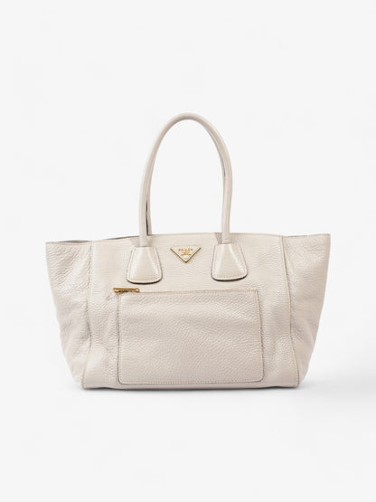 Prada Shopping Tote Grey Leather