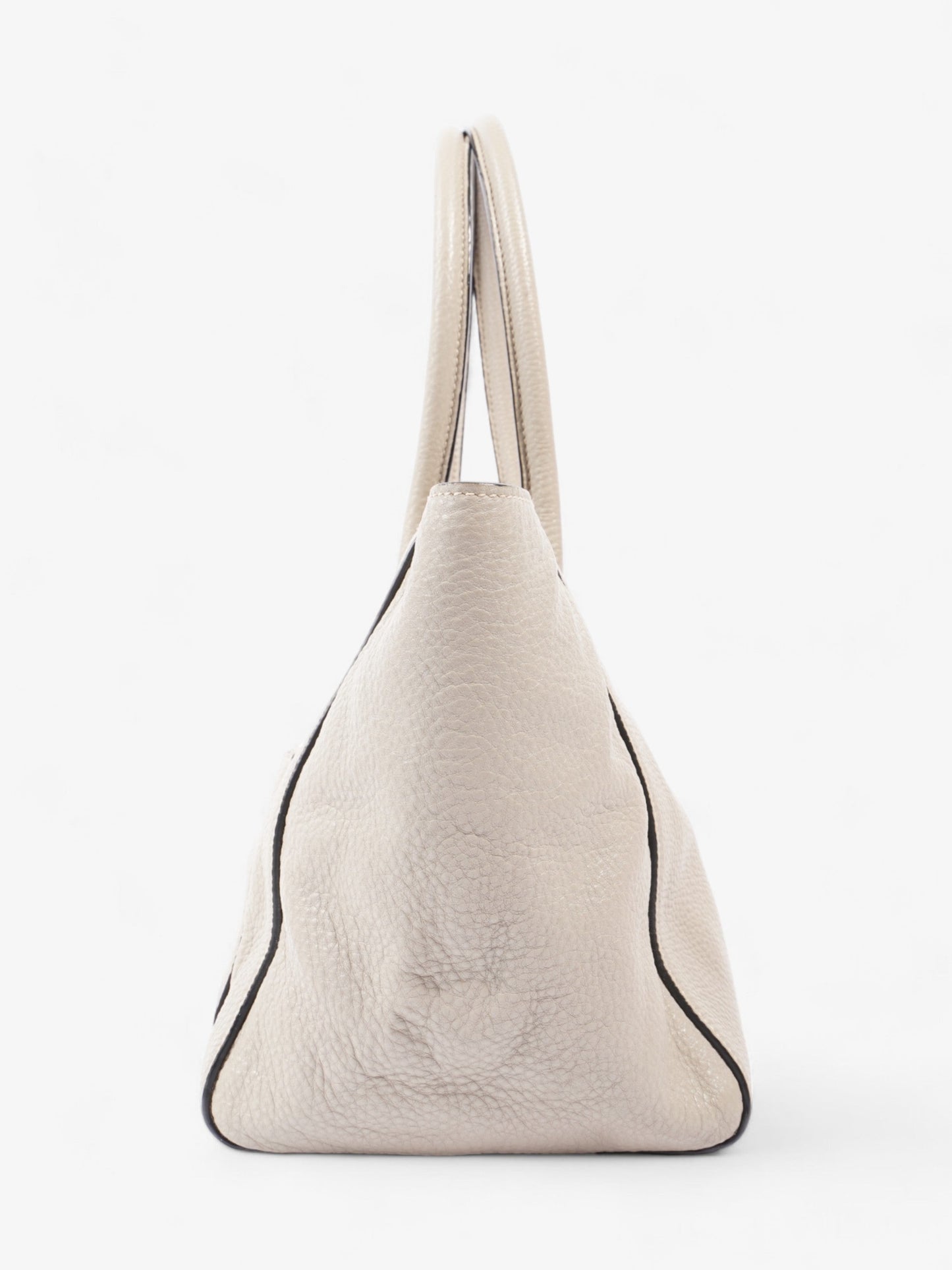 Prada Shopping Tote Grey Leather