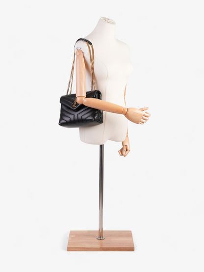 Saint Laurent Lou Lou Black Matelasse Leather Small