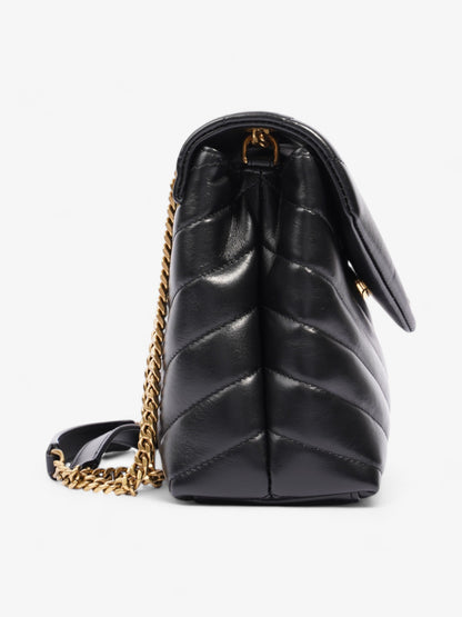 Saint Laurent Lou Lou Black Matelasse Leather Small