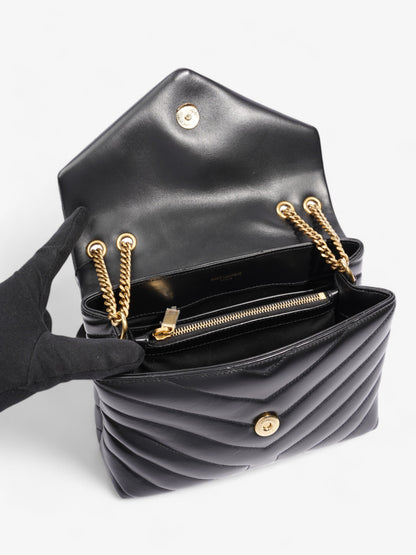 Saint Laurent Lou Lou Black Matelasse Leather Small
