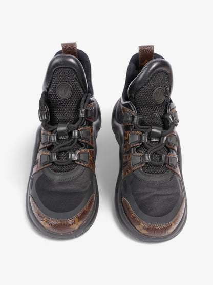 Louis Vuitton Archlight Sneakers Black / Brown Monogram Coated Canvas EU 37 UK 4