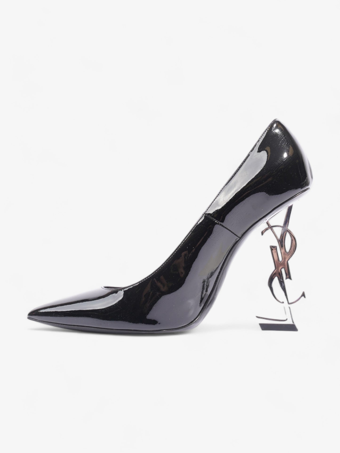 Saint Laurent Opyum Heels 110 Black Patent Leather EU 40.5 UK 7.5