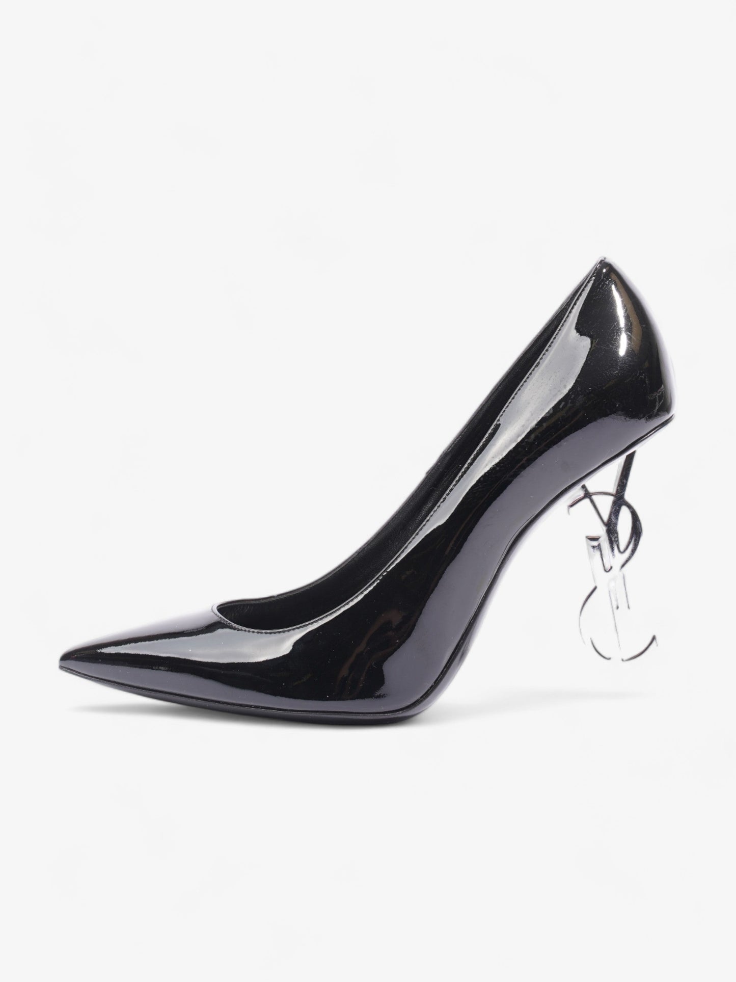 Saint Laurent Opyum Heels 110 Black Patent Leather EU 40.5 UK 7.5