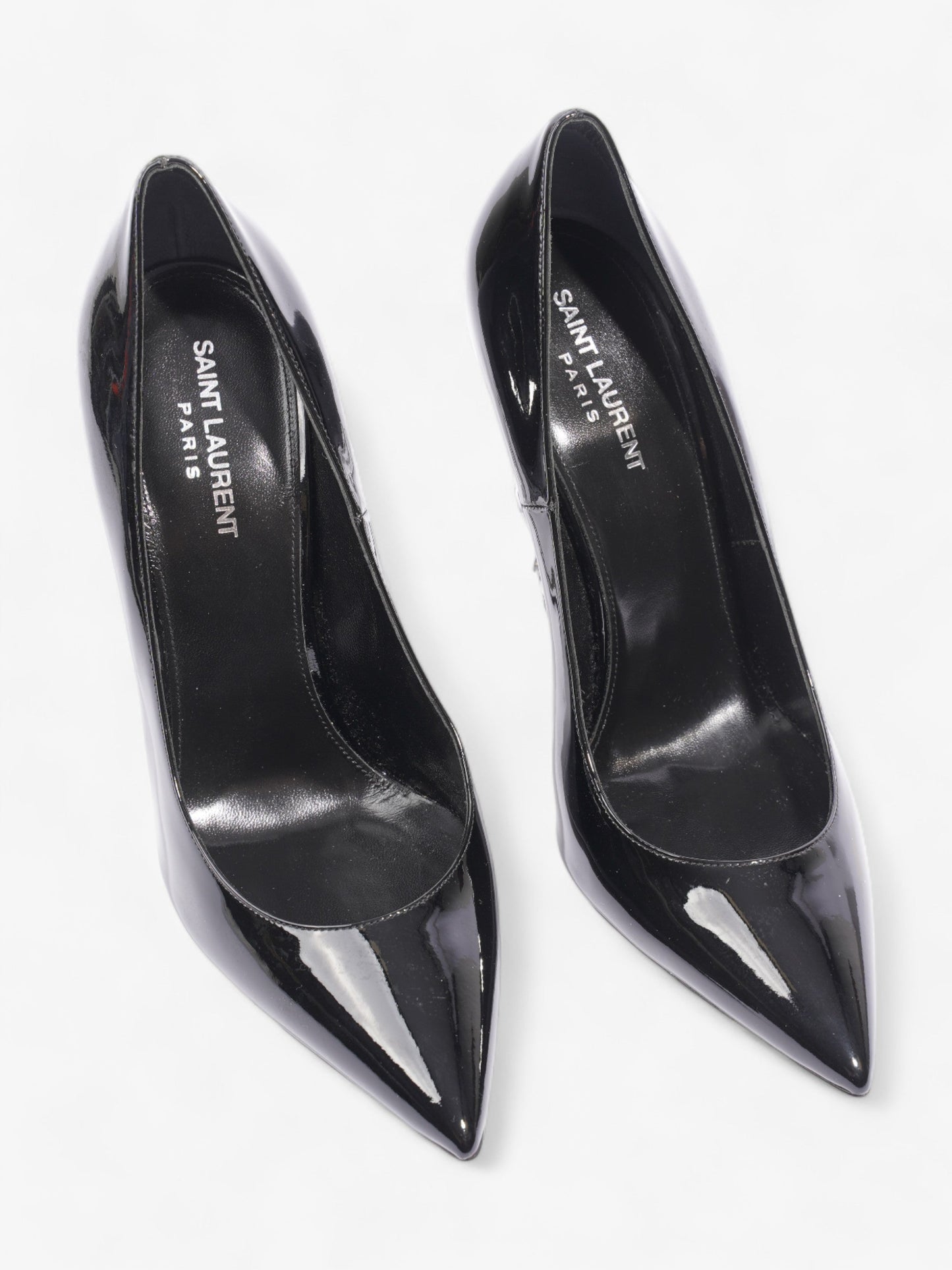 Saint Laurent Opyum Heels 110 Black Patent Leather EU 40.5 UK 7.5