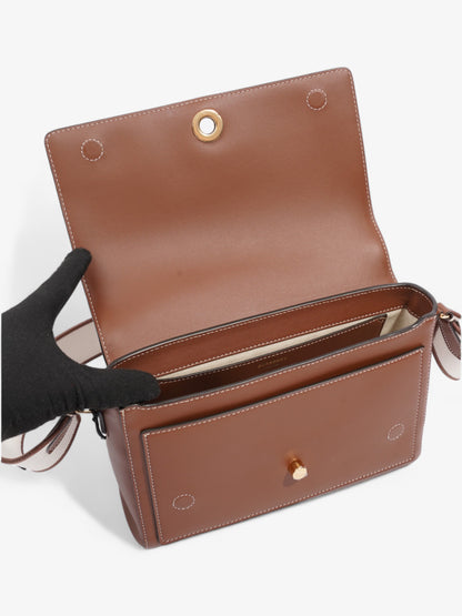 Burberry Note Brown  Leather