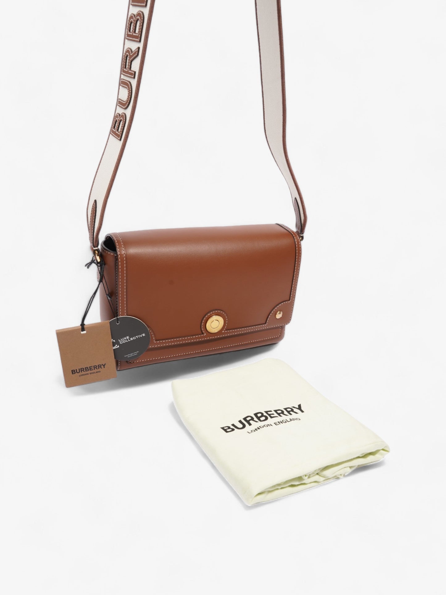 Burberry Note Brown  Leather