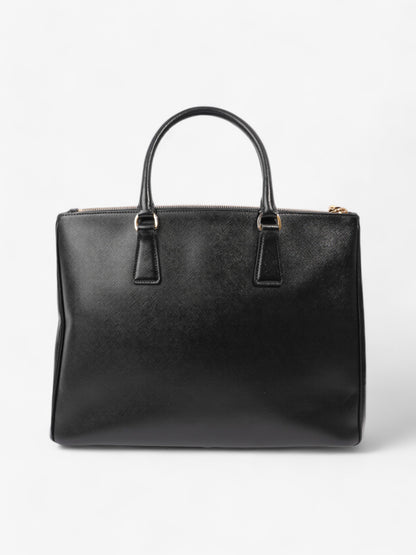 Prada Galleria Double Zip Tote Black Saffiano Leather Large