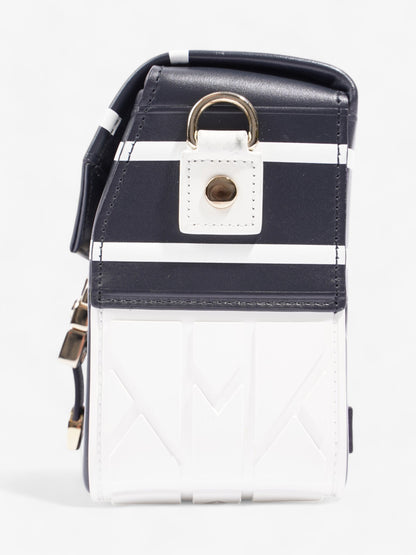Christian Dior Diorcamp Bag Navy / White Leather Small
