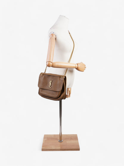 Saint Laurent Niki Dark Cork Lambskin Leather Medium