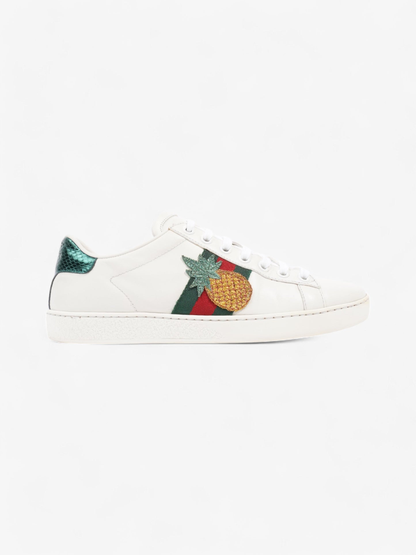 Gucci Ace Embroidered Sneakers  White  / Red / Green Leather EU 35.5 UK 2.5