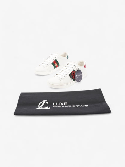 Gucci Ace Embroidered Sneakers  White  / Red / Green Leather EU 35.5 UK 2.5