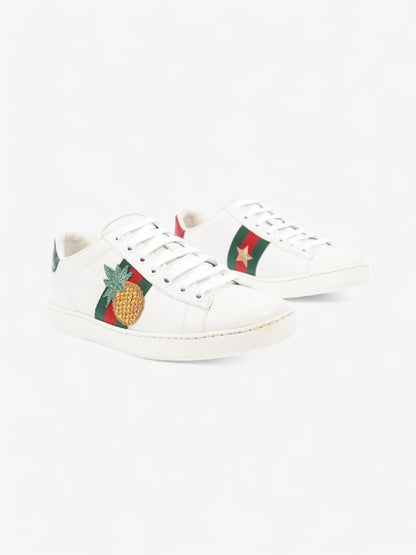 Gucci Ace Embroidered Sneakers  White  / Red / Green Leather EU 35.5 UK 2.5