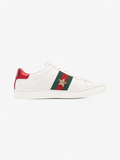 Gucci Ace Embroidered Sneakers  White  / Red / Green Leather EU 35.5 UK 2.5