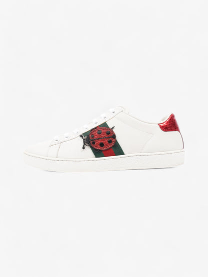 Gucci Ace Embroidered Sneakers  White  / Red / Green Leather EU 35.5 UK 2.5