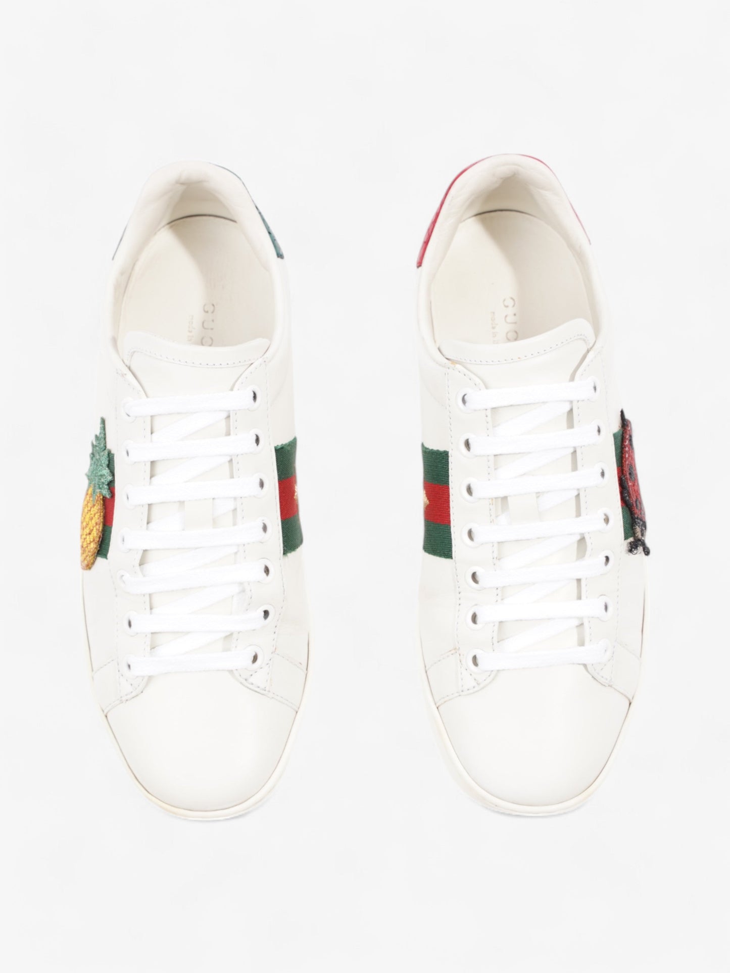 Gucci Ace Embroidered Sneakers  White  / Red / Green Leather EU 35.5 UK 2.5