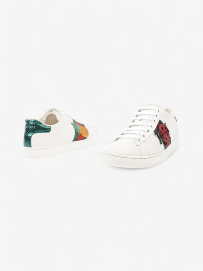 Gucci Ace Embroidered Sneakers  White  / Red / Green Leather EU 35.5 UK 2.5