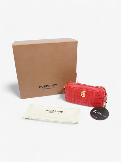 Burberry Lola Camera Bag Red Leather Small