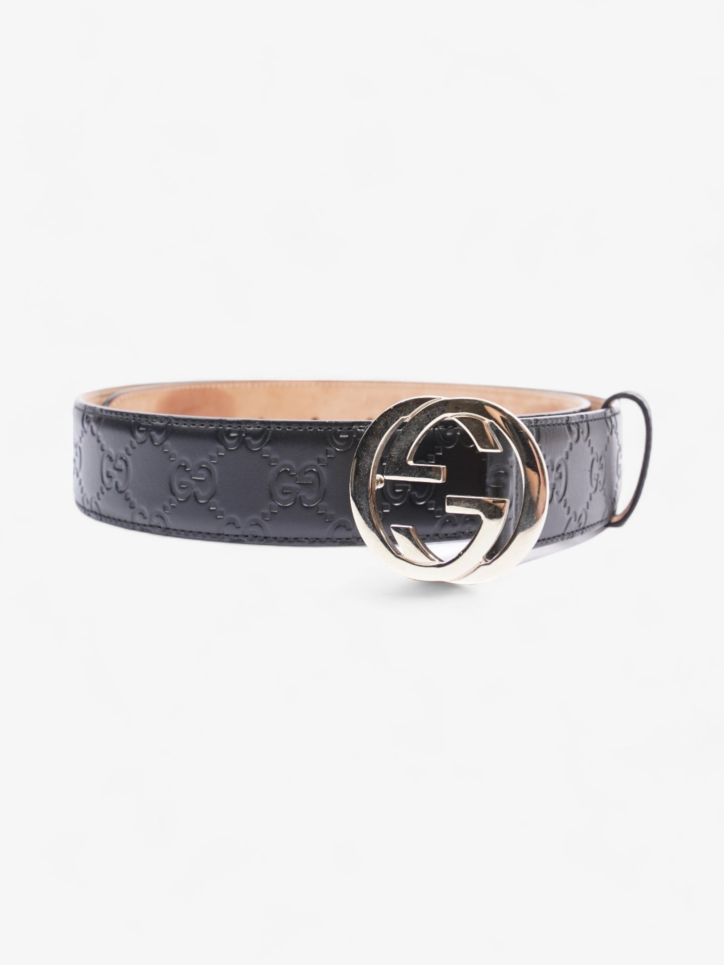Gucci Interlocking G Belt Black GG Supreme Leather 90cm 36"