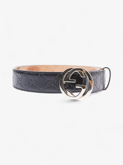 Gucci Interlocking G Belt Black GG Supreme Leather 90cm 36"