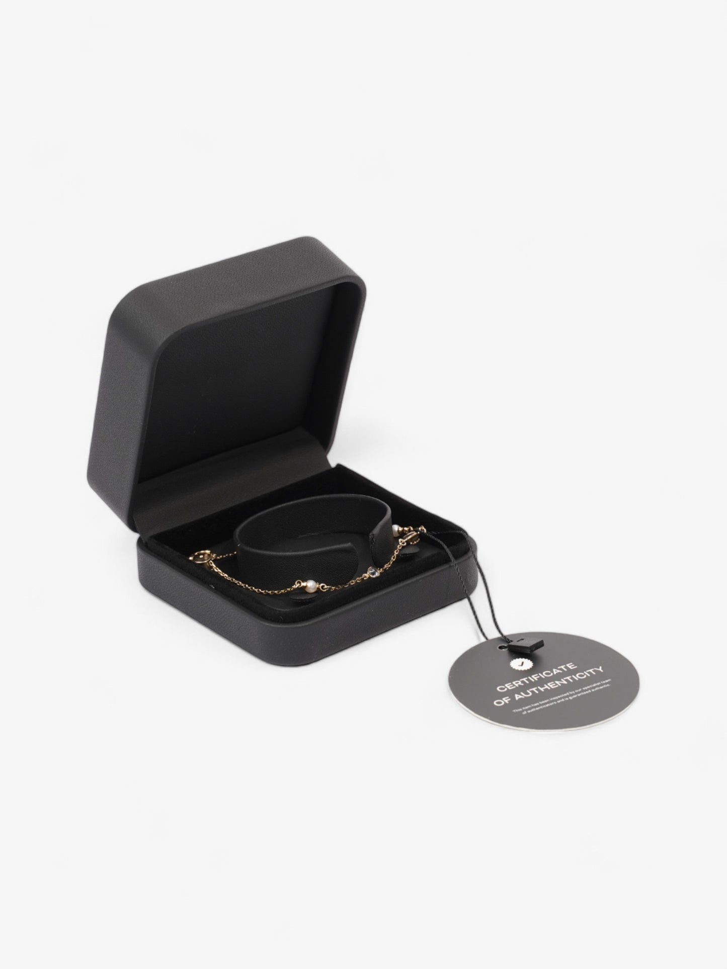 Coach Classic Crystal Pearl Slider Bracelet Gold Brass