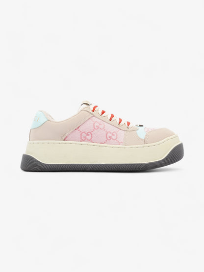 Gucci Screener Sneakers Pink / Beige / Teel Canvas EU 37 UK 4