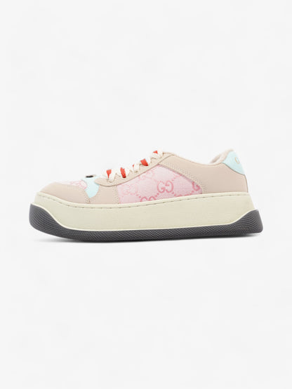 Gucci Screener Sneakers Pink / Beige / Teel Canvas EU 37 UK 4
