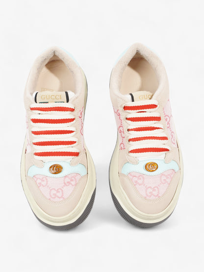 Gucci Screener Sneakers Pink / Beige / Teel Canvas EU 37 UK 4