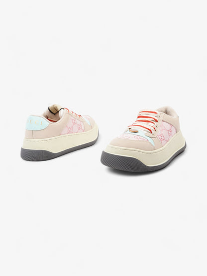 Gucci Screener Sneakers Pink / Beige / Teel Canvas EU 37 UK 4