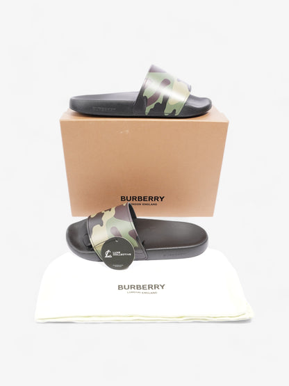 Burberry Camo Slides Khaki / Black Rubber EU 41 UK 7