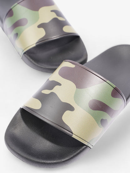Burberry Camo Slides Khaki / Black Rubber EU 41 UK 7