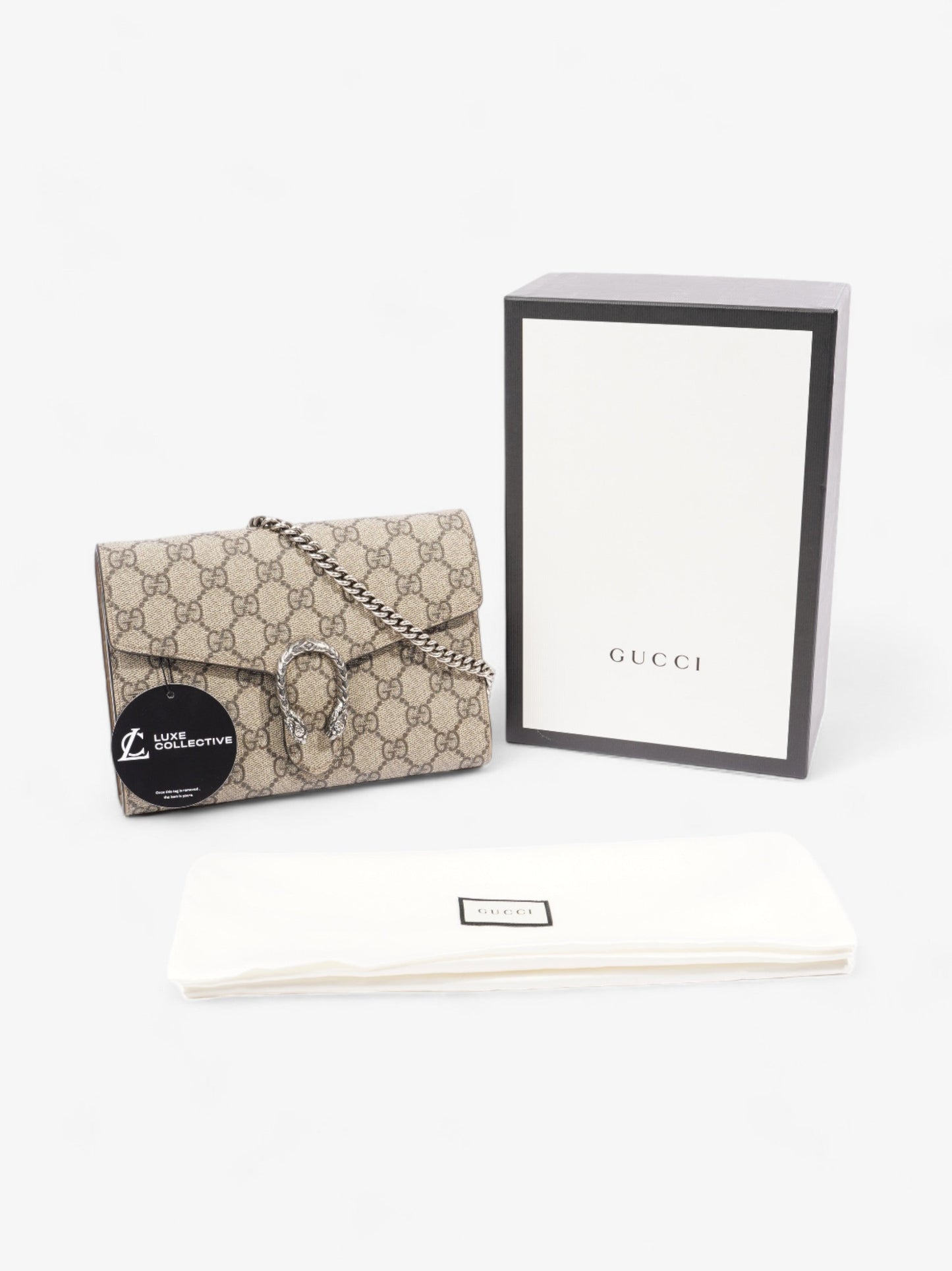 Gucci Dionysus Chain Wallet GG Supreme Coated Canvas