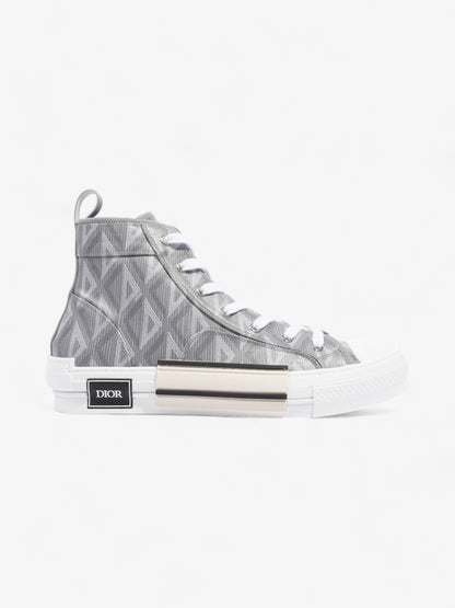Christian Dior B23 CD Diamond Sneakers Grey / White Canvas EU 44 UK 10