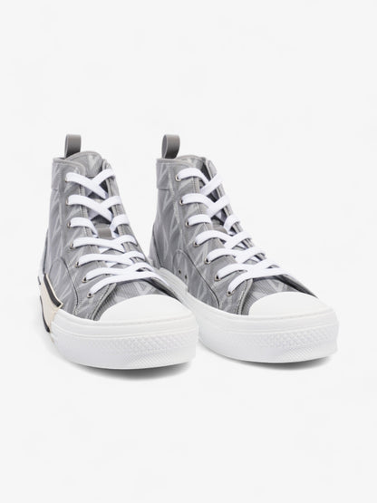 Christian Dior B23 CD Diamond Sneakers Grey / White Canvas EU 44 UK 10