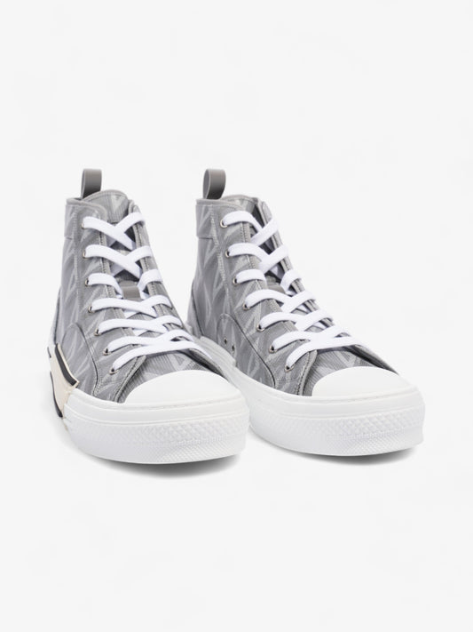 Christian Dior B23 CD Diamond Sneakers Grey / White Canvas EU 44 UK 10