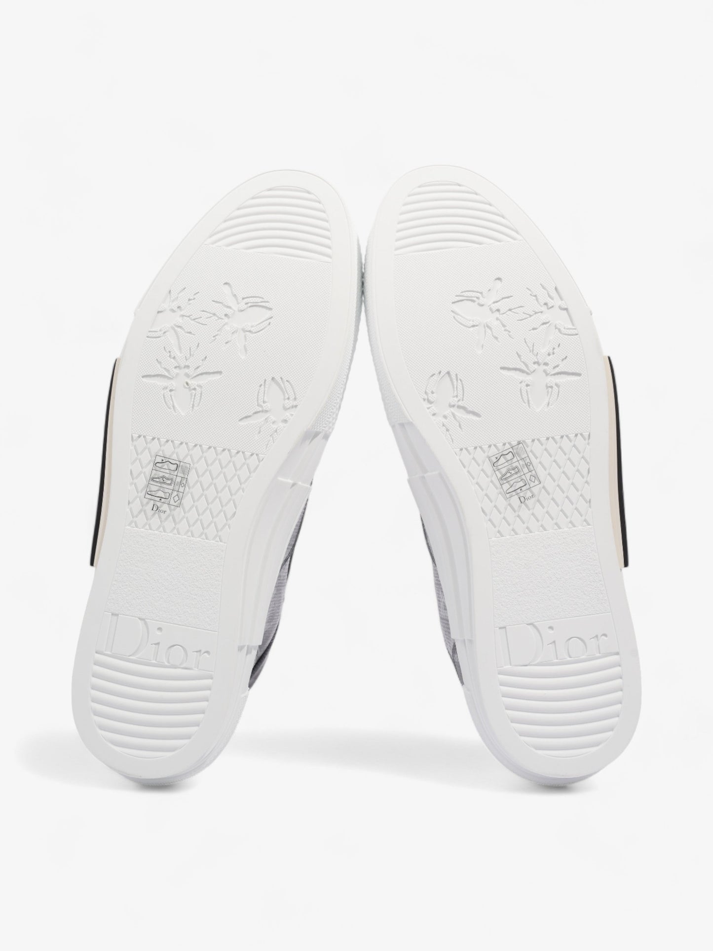 Christian Dior B23 CD Diamond Sneakers Grey / White Canvas EU 44 UK 10