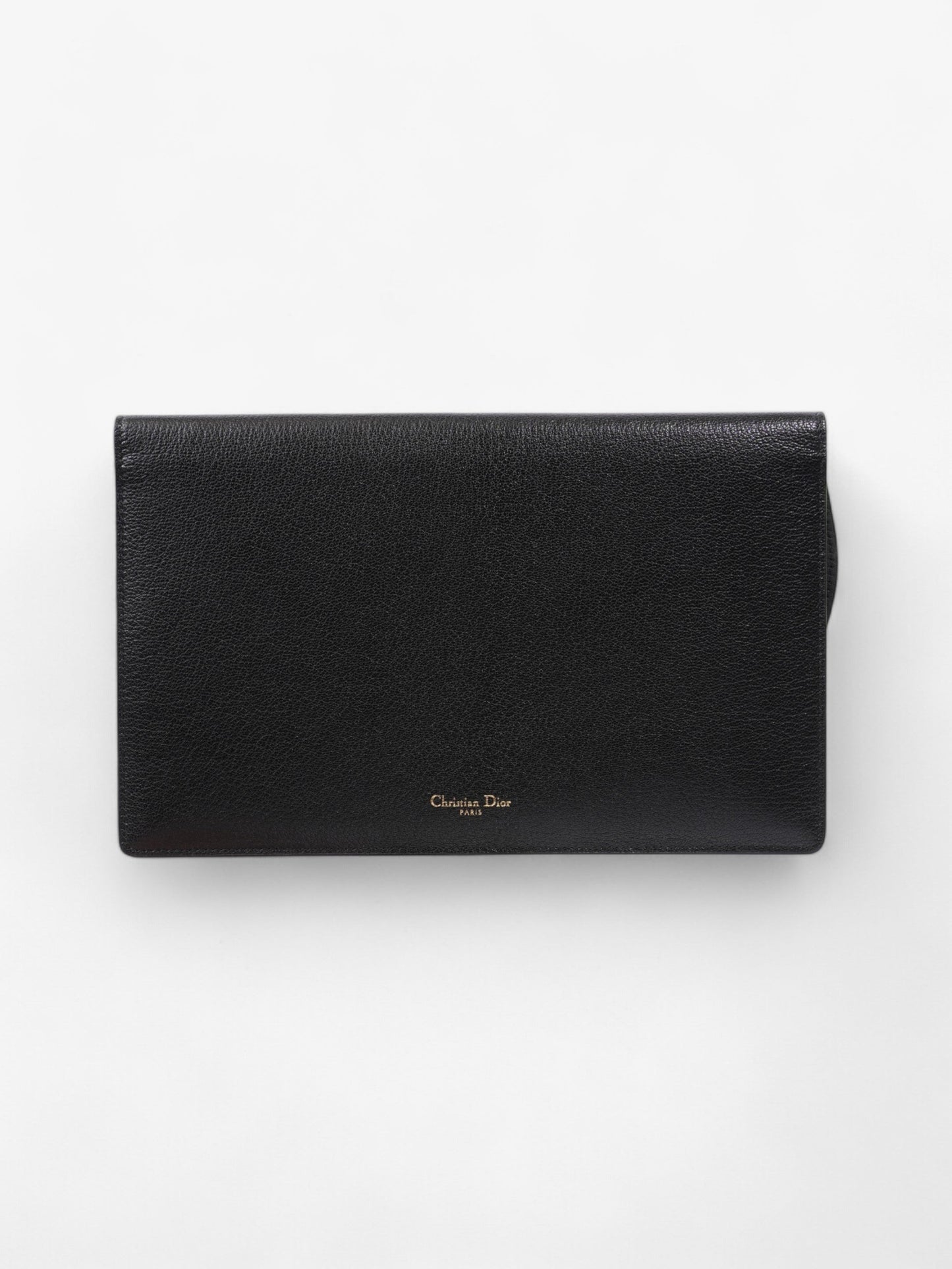 Christian Dior Saddle Pouch Black Leather