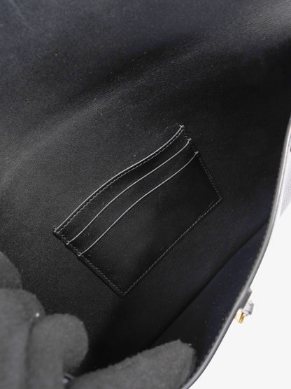 Christian Dior Saddle Pouch Black Leather