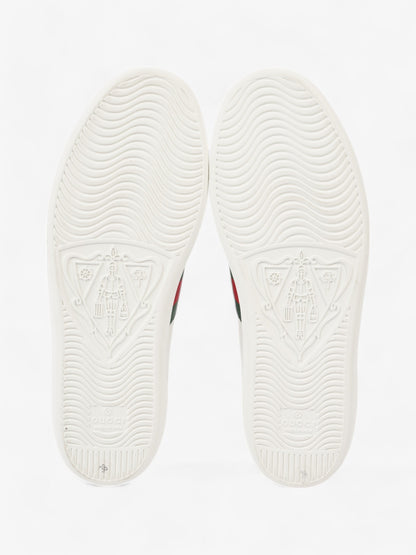 Gucci New Ace Bee Sneakers White  / Green / Red Leather EU 38 UK 5