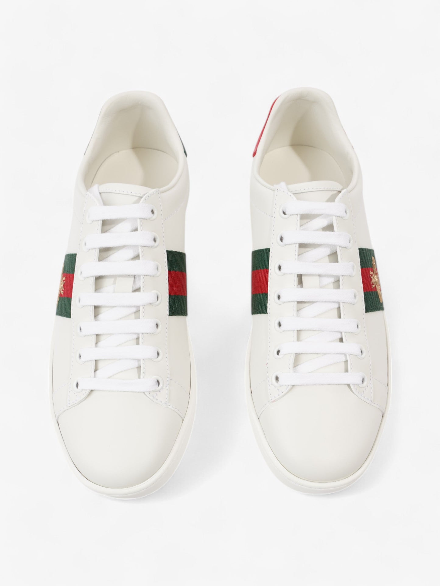 Gucci New Ace Bee Sneakers White  / Green / Red Leather EU 38 UK 5