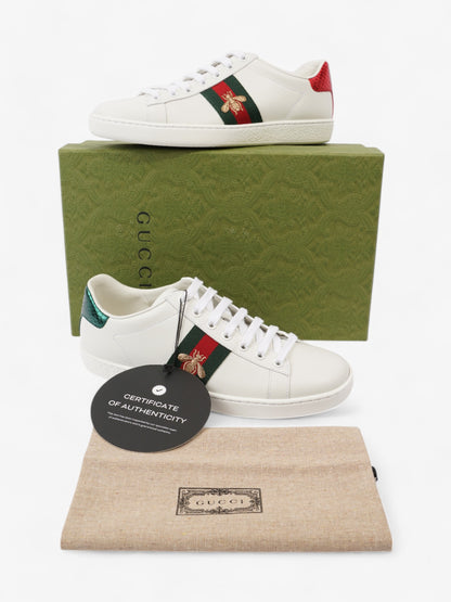 Gucci New Ace Bee Sneakers White  / Green / Red Leather EU 38 UK 5