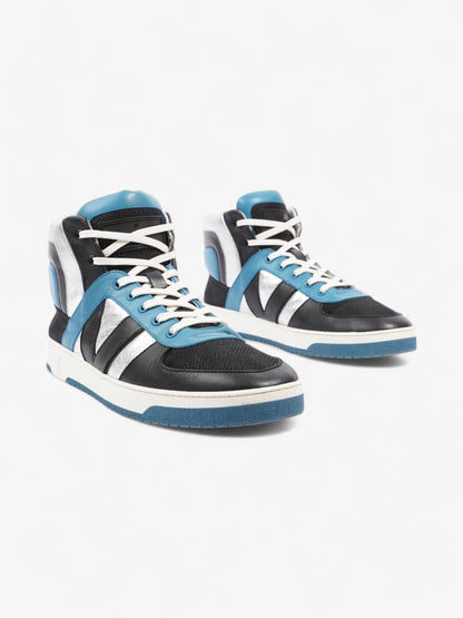Louis Vuitton High Top Sneakers Black / Blue / Silver Leather EU 39.5 UK 6.5