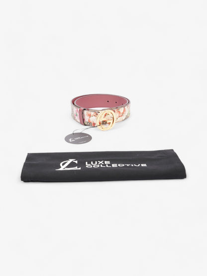 Gucci Interlocking G Belt GG Supreme Floral Coated Canvas 80cm 32"