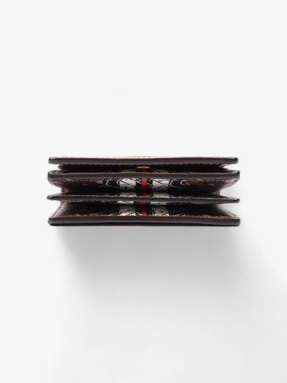 Burberry TB Mini Wallet Brown / Black / White Leather