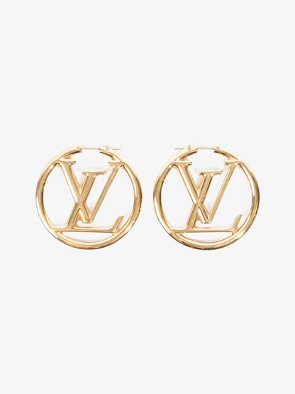 Louis Vuitton Louise Hoops Gold Base Metal GM